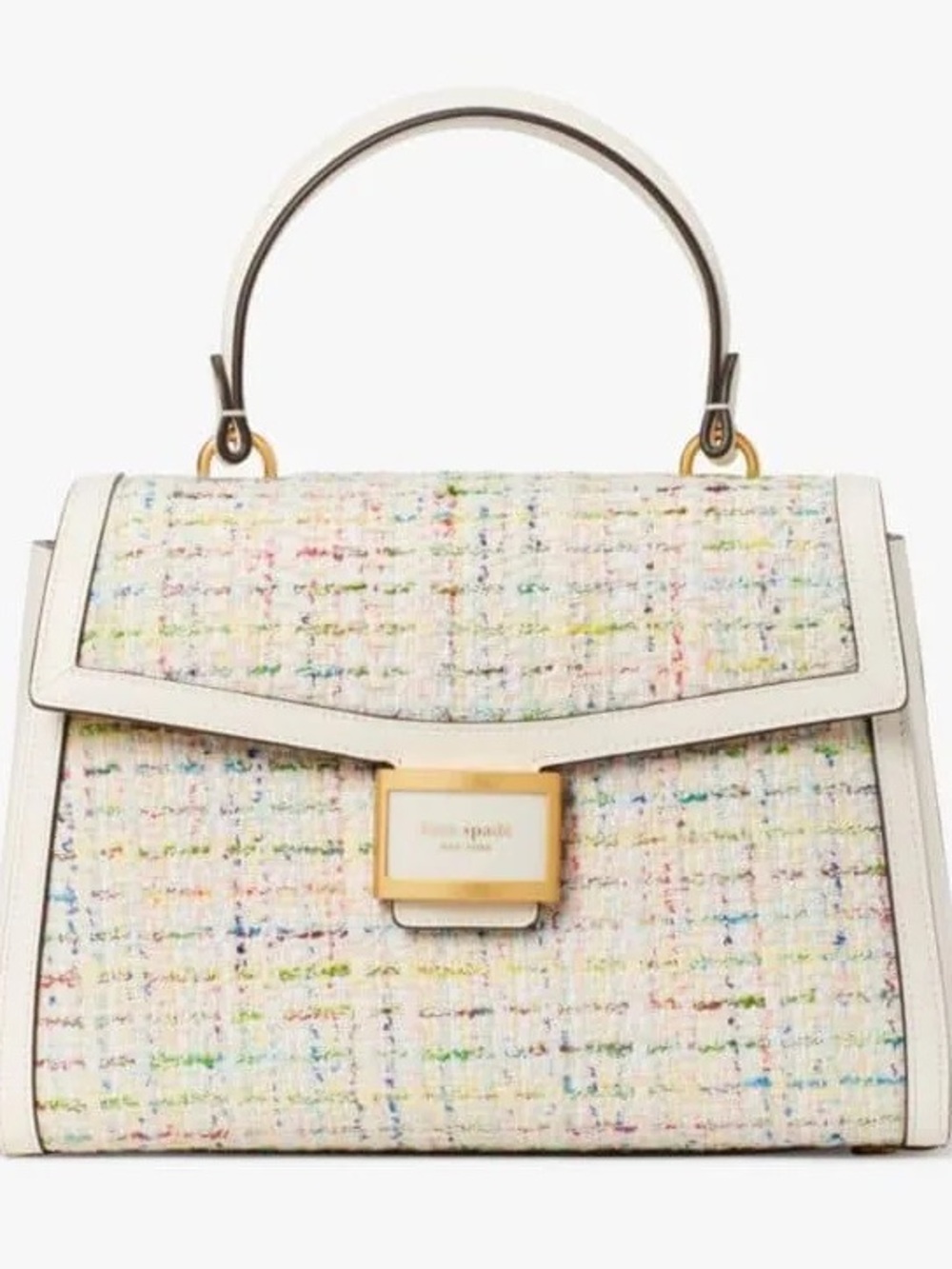 NWOT kate spade Katy Tweed Medium Top-handle Bag